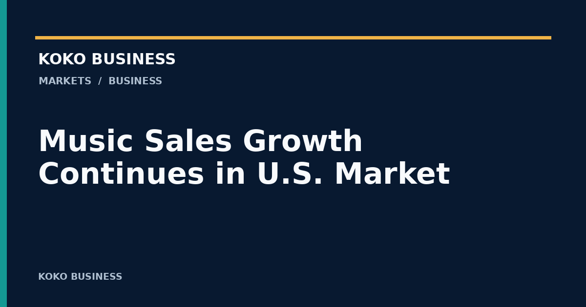KOKO Business: Music Sales Growth Continues in U.S. Market