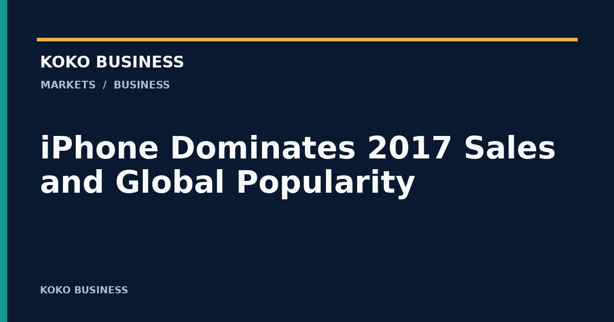 KOKO Business: iPhone Dominates 2017 Sales and Global Popularity