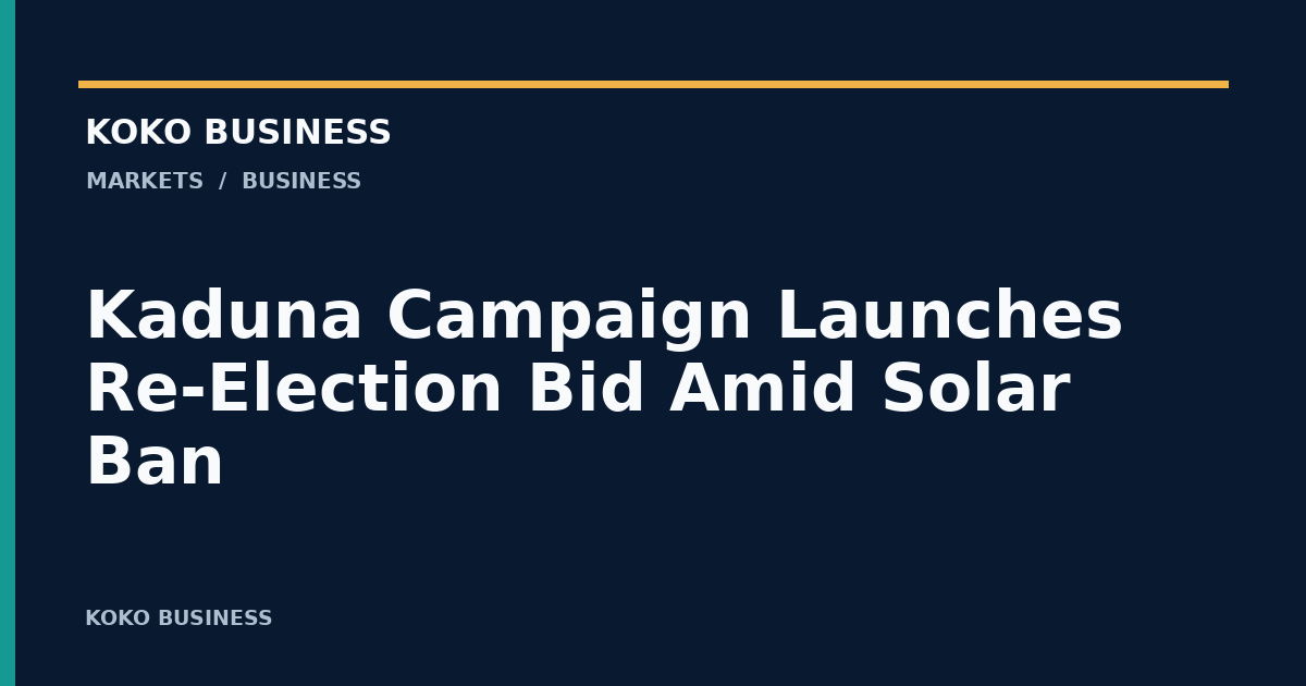 KOKO Business illustration: Tinubu’s 2027 campaign kickoff in Kaduna.