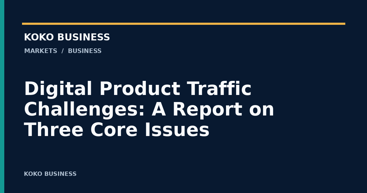 KOKO Business: Digital Product Traffic Challenges: A Report on Three Core Issues