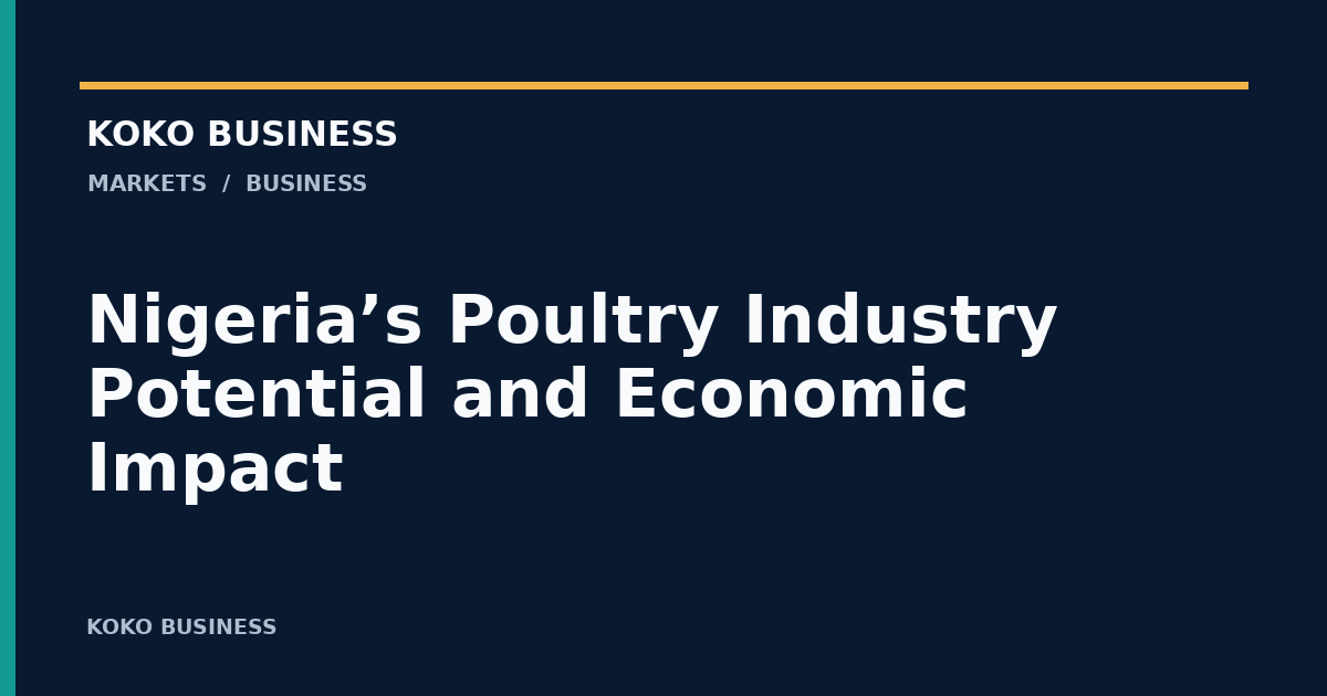 KOKO Business: Nigeria’s Poultry Industry Potential and Economic Impact
