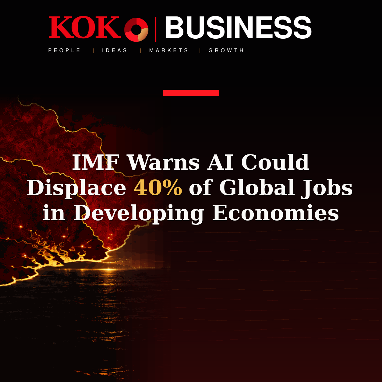 KOKO Business | People, Ideas, Markets, Growth | IMF Warns AI Could Displace 40% of Global Jobs in Developing Economies