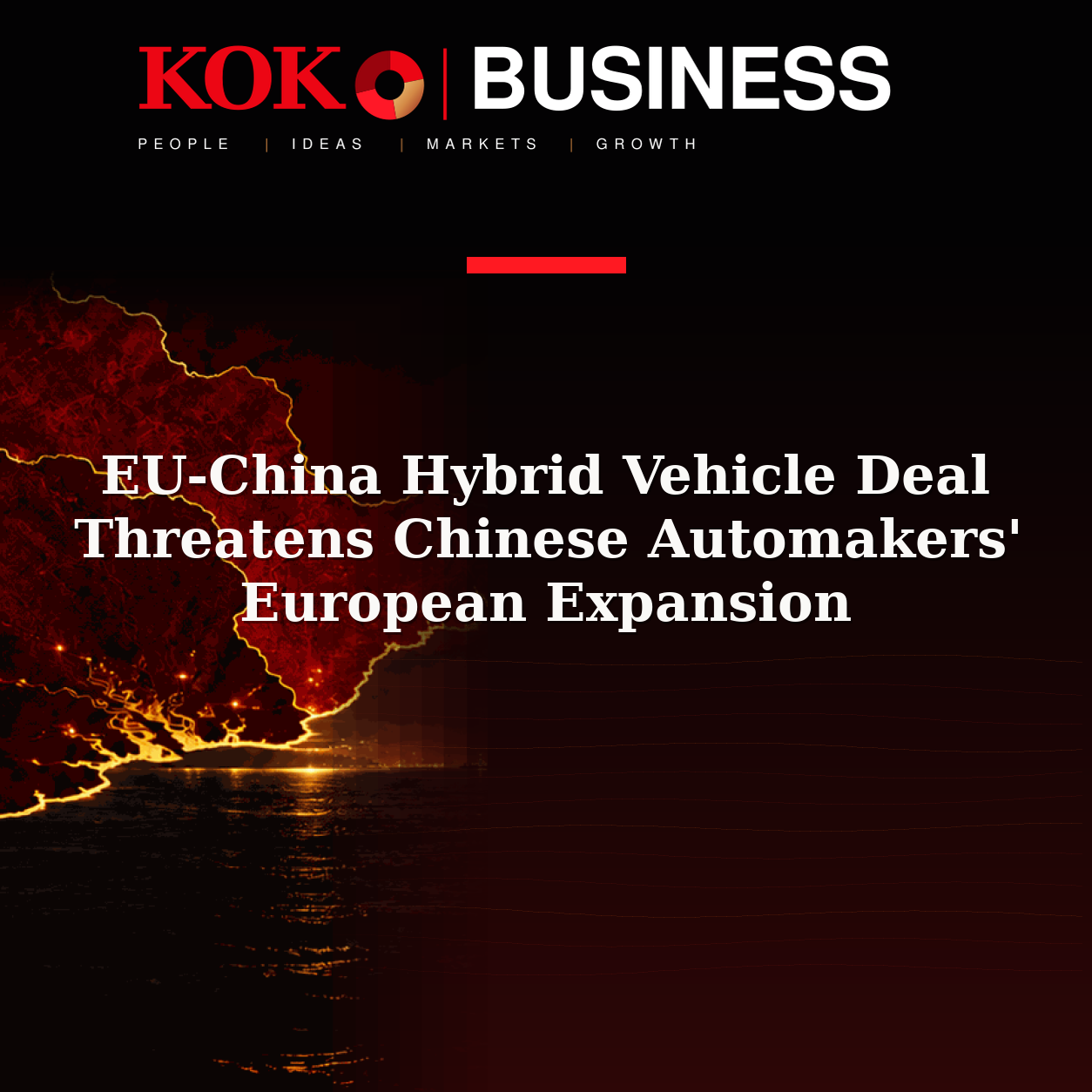 KOKO Business | People, Ideas, Markets, Growth | EU-China Hybrid Vehicle Deal Threatens Chinese Automakers' European Expansion