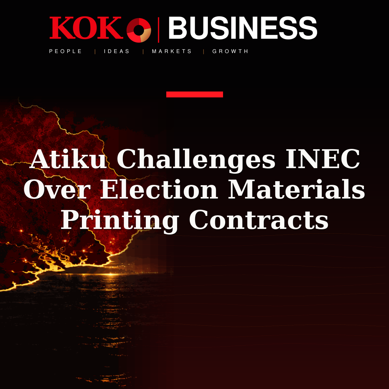 KOKO Business | People, Ideas, Markets, Growth | Atiku Challenges INEC Over Election Materials Printing Contracts