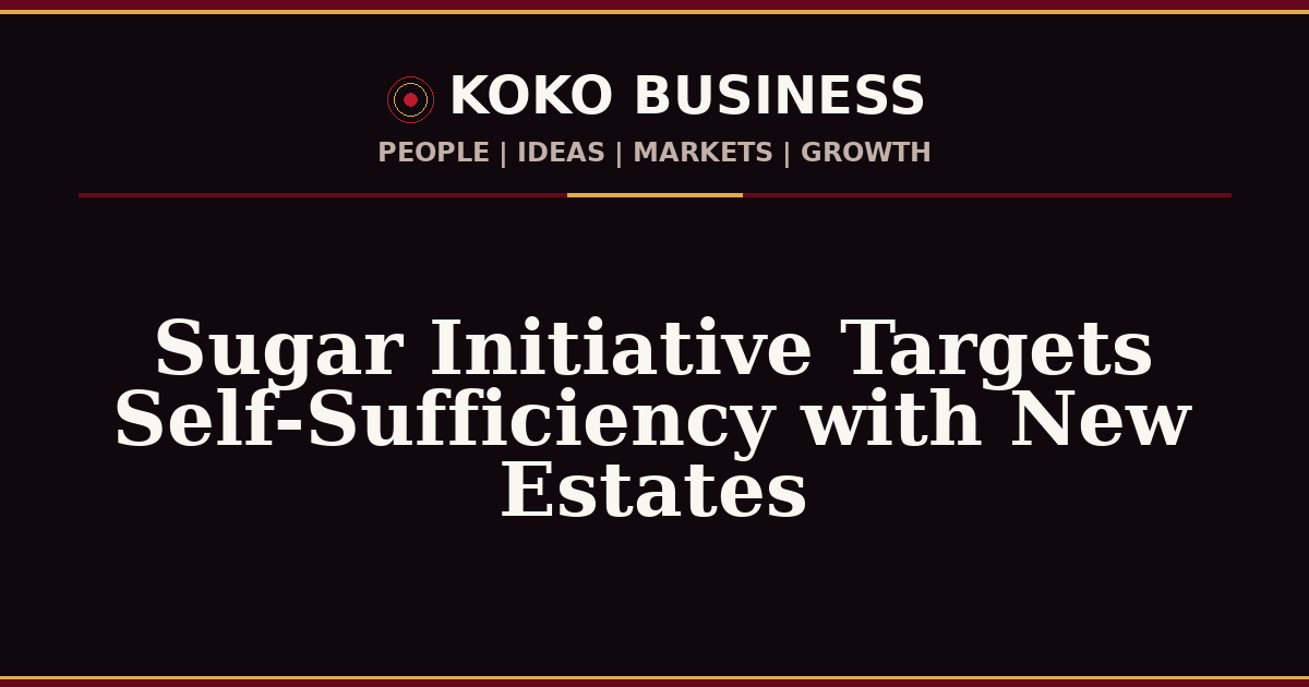 KOKO Business | People, Ideas, Markets, Growth | Sugar Initiative Targets Self-Sufficiency with New Estates