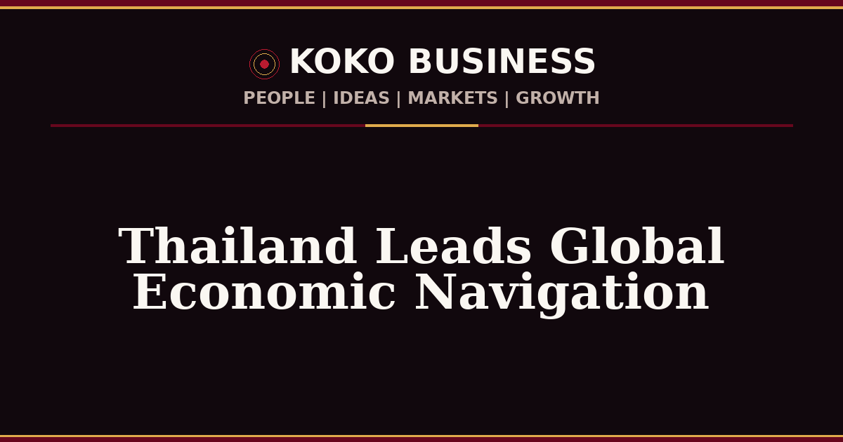 KOKO Business | People, Ideas, Markets, Growth | Thailand Leads Global Economic Navigation