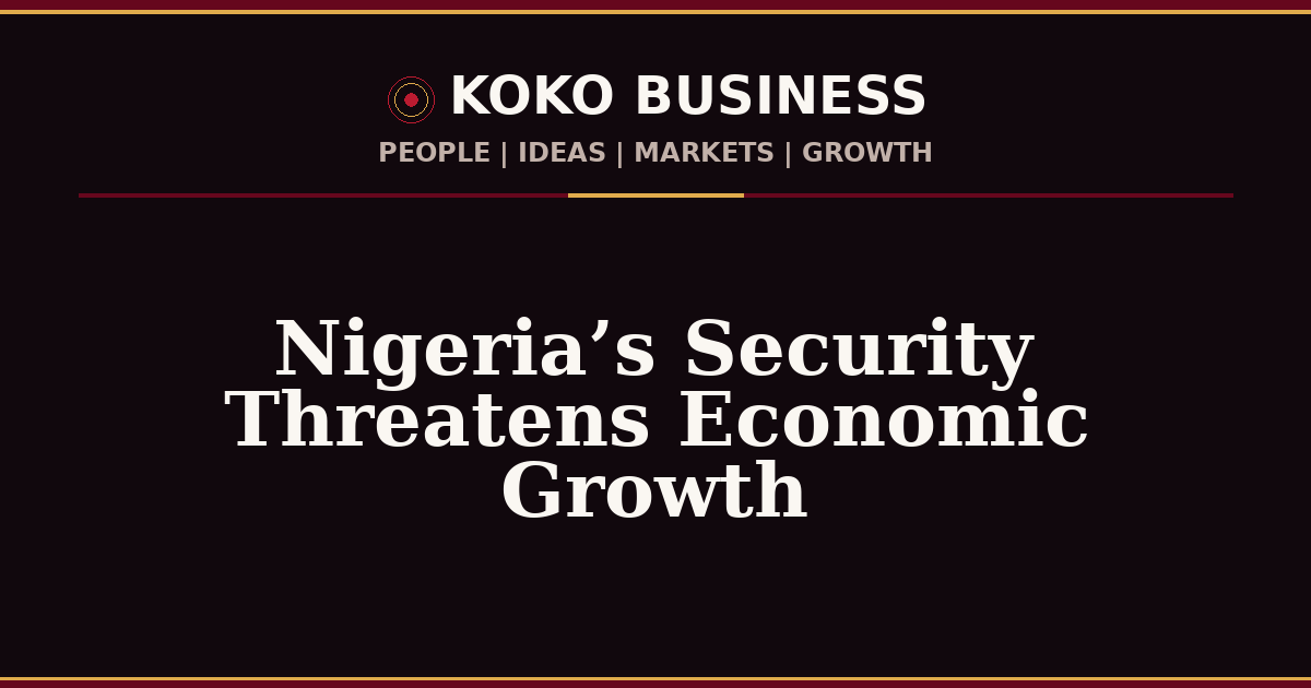 KOKO Business | People, Ideas, Markets, Growth | Nigeria’s Security Threatens Economic Growth